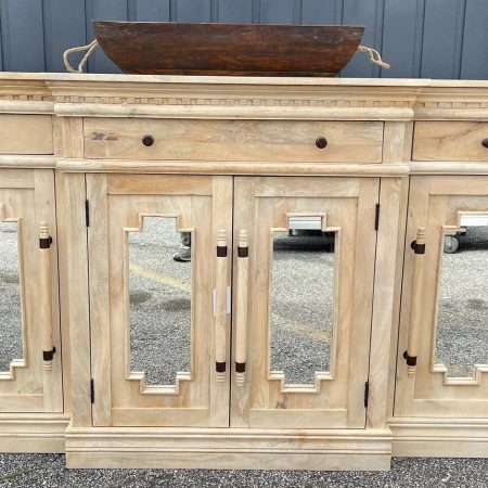 Coastal Mirror Door Credenza