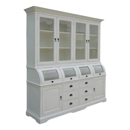 Farmhouse Distressed White Kitchen Pantry