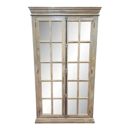 French Country Glass Door Vitrine Driftwood Bookcase