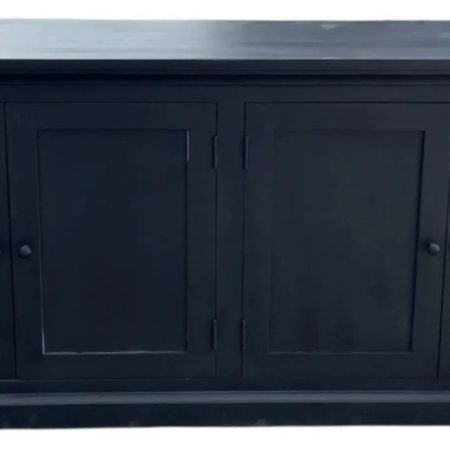 Modern Black 4-Door Sideboard