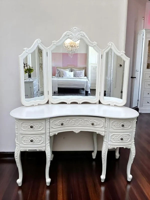 Shabby Chic French King Louis Vanity Desk - Image 2