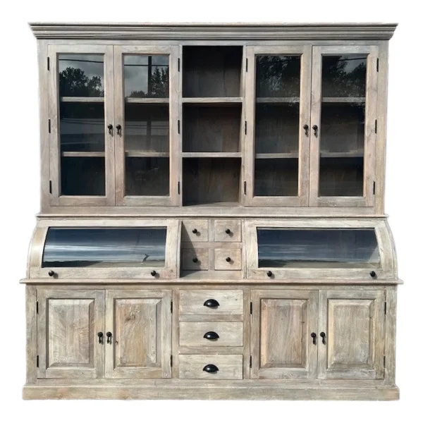 Driftwood Finish Kitchen Pantry Hutch