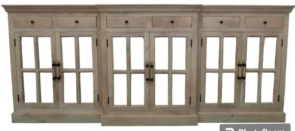 105" Mirror Door Breakfront Credenza