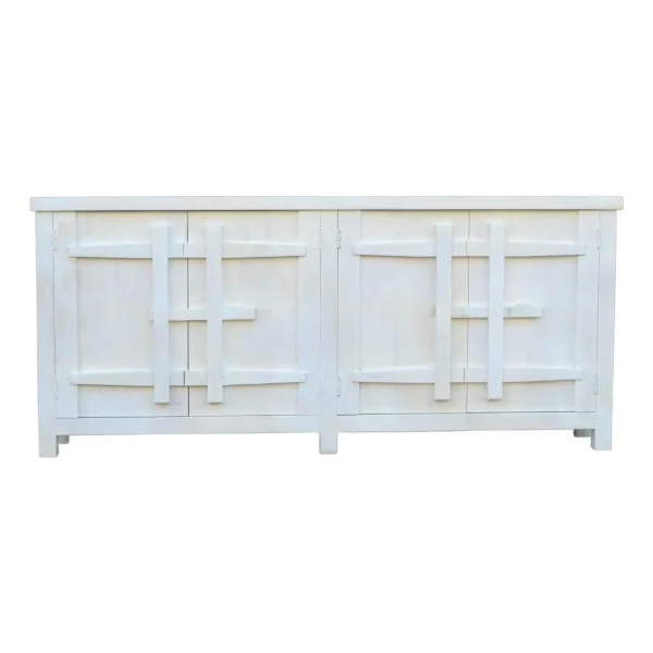 Contemporary Creamy White Credenza