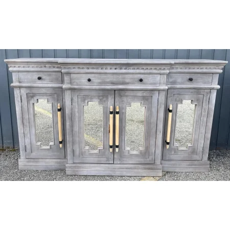 Coastal Mirror Door Credenza