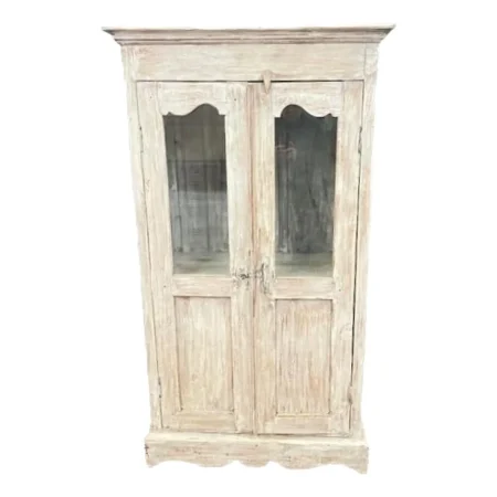 Old Farmhouse Reclaimed Storage Cabinet White Wash