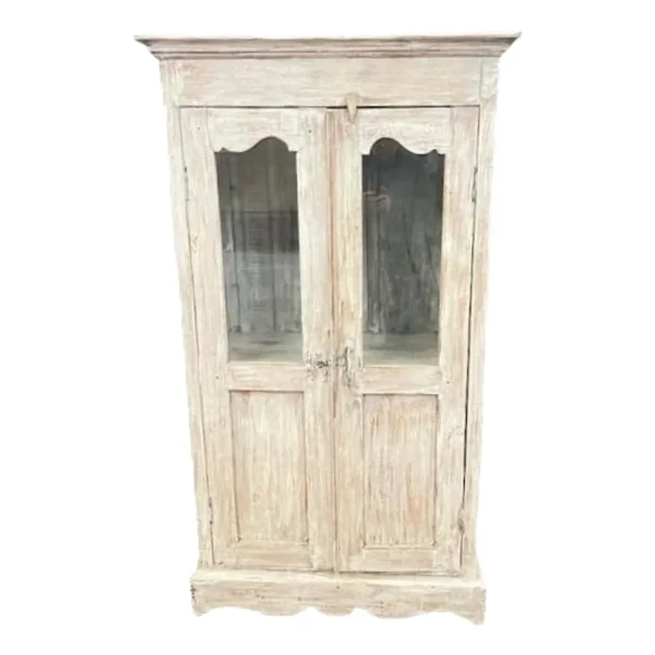 Old Farmhouse Reclaimed Storage Cabinet White Wash