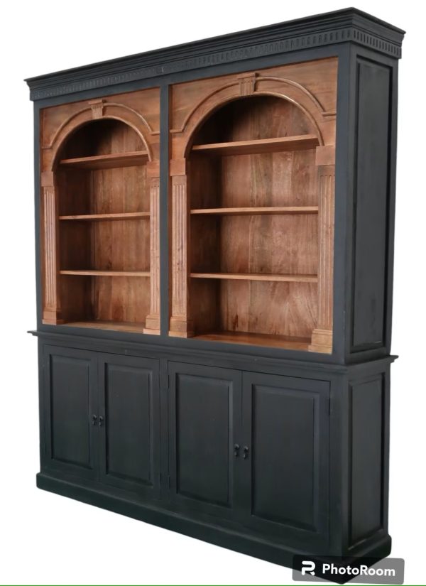 Classic Roman Door Double Arch Library Bookcase - Image 3