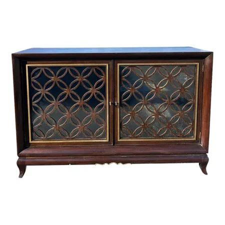Maitland Smith Gilded Mirrored Cabinet