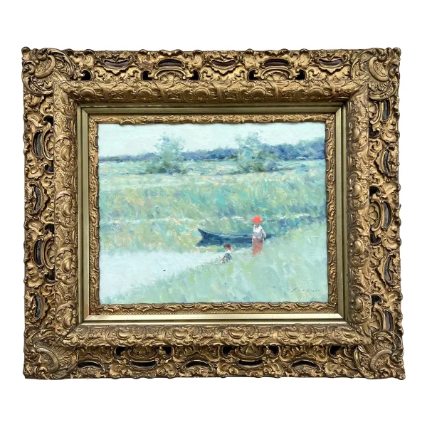 1960s Andre Gisson Original Oil Painting, Framed - Image 4