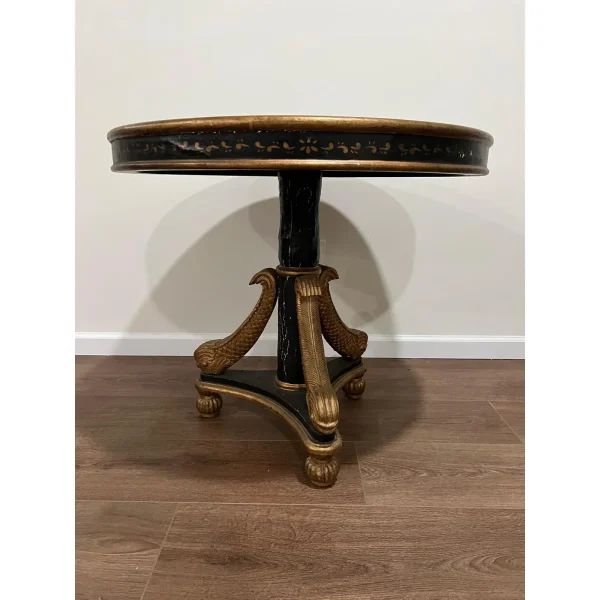 Antique Regency Mache Pedestal Table - Image 2