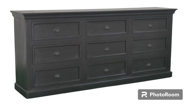 Rustic Farmhouse 9-Drawer Credenza - Image 2