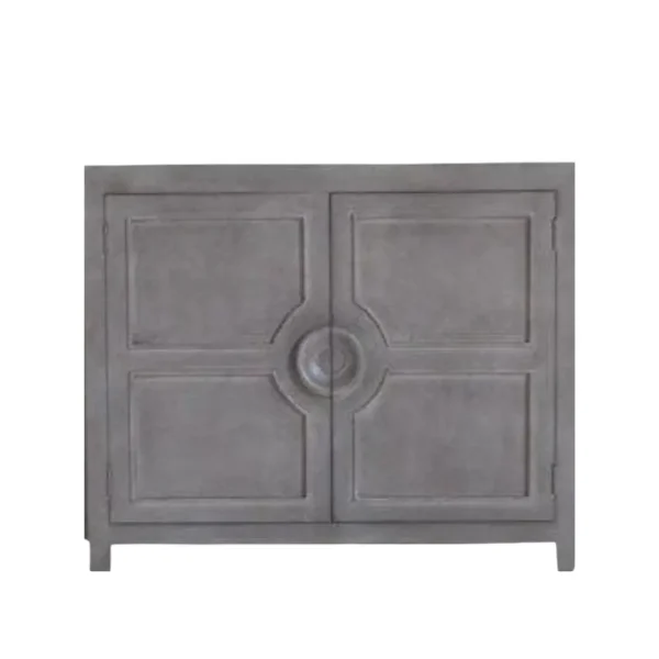 Mid Century Modern Rustic 6-Door Gray Buffet - Image 2