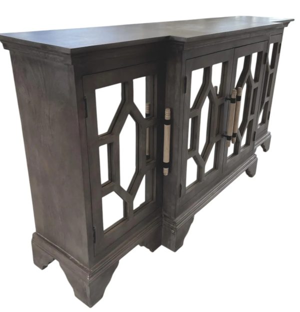 Coastal Gray Mirror Door Credenza - Image 2