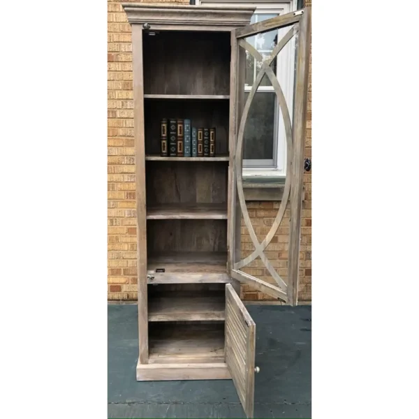 French Country Mango Wood Vitrine Cabinet - Image 2