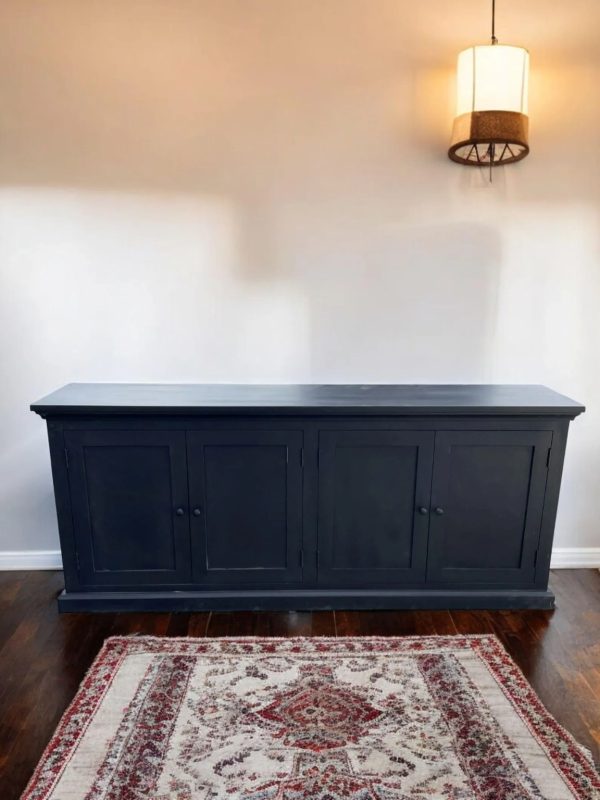 Modern Black 4-Door Sideboard - Image 2