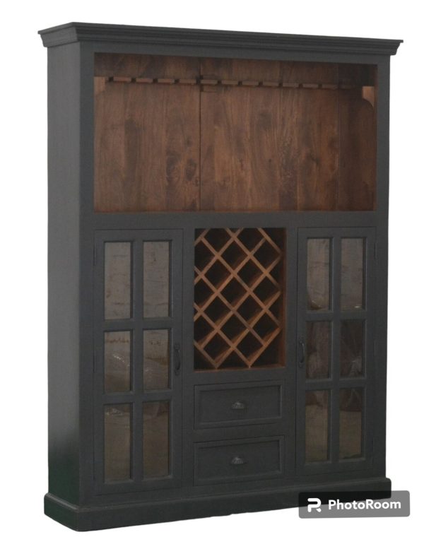 Rustic Cape Cod Wine Rack Cabinet - Image 2
