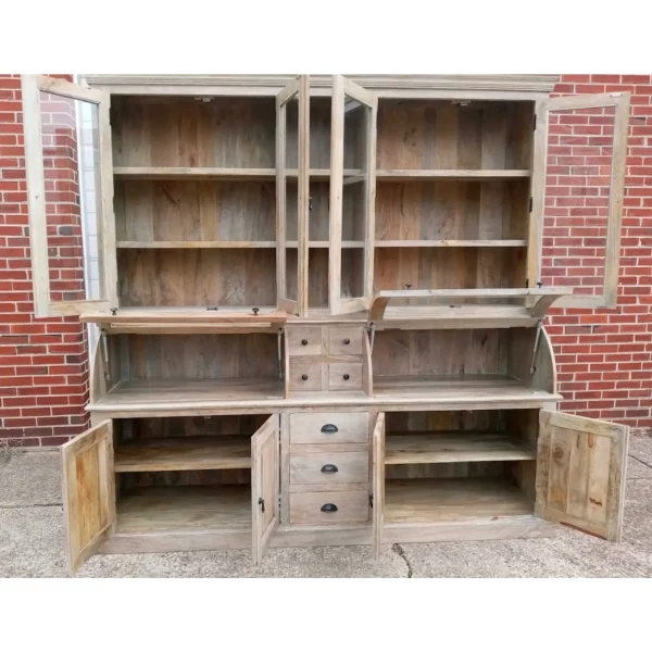 Driftwood Finish Kitchen Pantry Hutch - Image 2