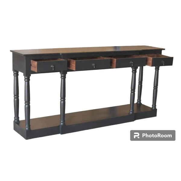 Traditional 4-Drawer Breakfront Console - Image 2