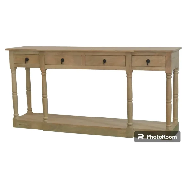Modern Coastal 4 Drawer Breakfront Console Table - Image 2