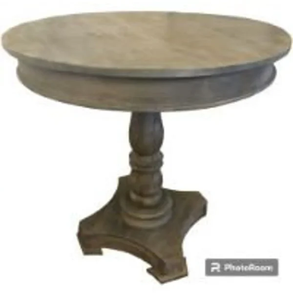Rustic Round Parlor Lamp Table - Image 2