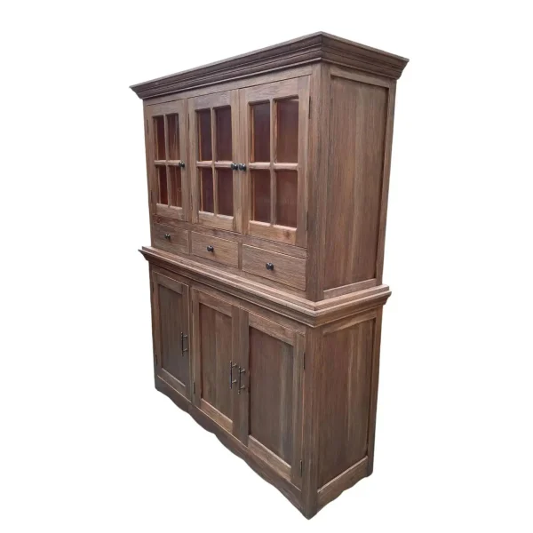 Farmhouse Dark Wood Hutch - Image 2