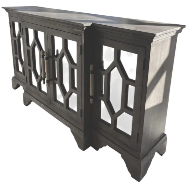 Coastal Gray Mirror Door Credenza - Image 3