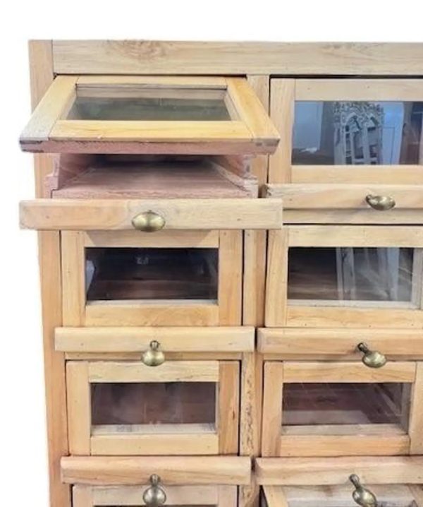 Industrial Teak Sneaker Cabinet - Image 3