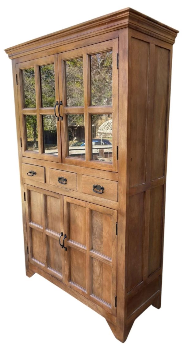 Brown Cape Cod Kitchen Hutch - Image 3
