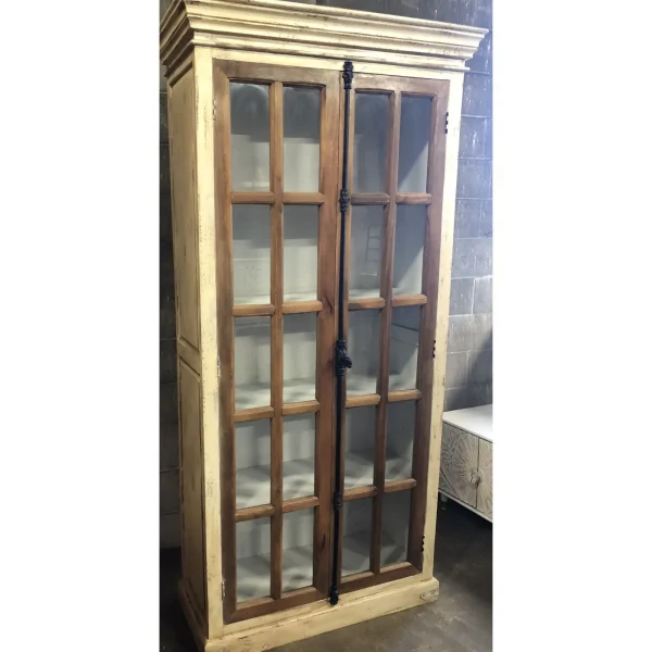 Shabby Chic French Country Vitrine Cabinet - Image 4