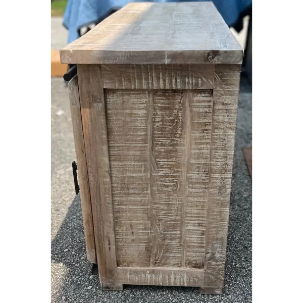 Industrial Iron & Wood Media Cabinet - Image 3