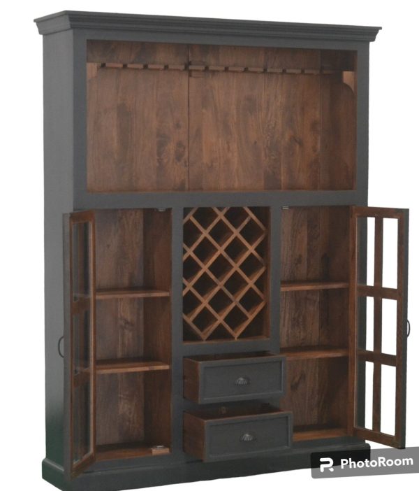 Rustic Cape Cod Wine Rack Cabinet - Image 3