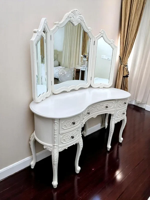 Shabby Chic French King Louis Vanity Desk - Image 4