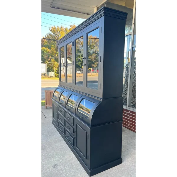 Farmhouse Black Hutch Cabinet - Image 3