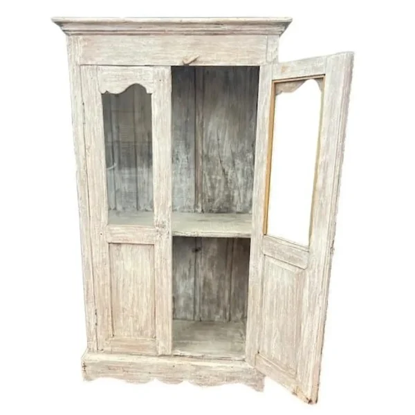 Old Farmhouse Reclaimed Storage Cabinet White Wash - Image 3