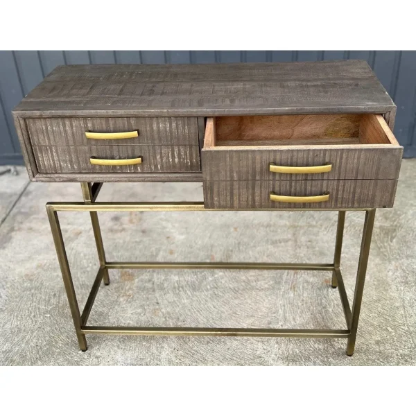 Mid-Century Modern Style Reclaimed Wood Console - Image 3
