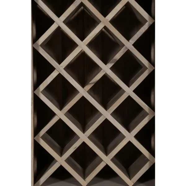 Coastal Tall Glass Door Wine Rack Cabinet - Image 3