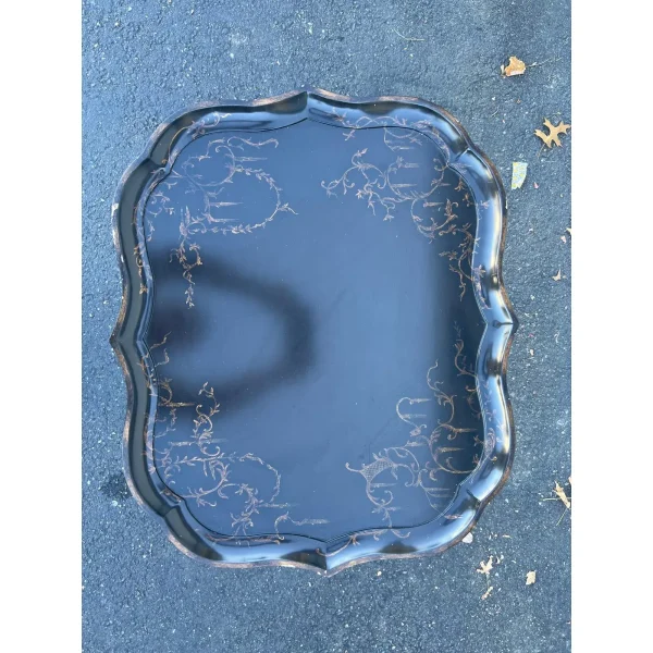 1960s Ebonized Bamboo Tray Coffee Table - Image 3
