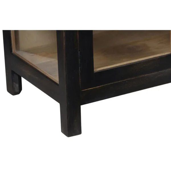 French Country Glass Door Vitrine Driftwood Bookcase - Image 4