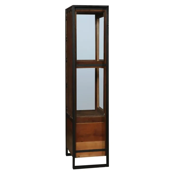 Industrial Chic Glass Display Bookcase - Image 5
