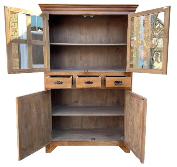 Brown Cape Cod Kitchen Hutch - Image 4