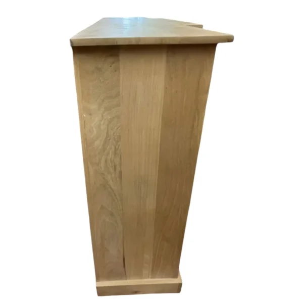Modern Coastal Acacia Wood 3-Mirror Door Credenza - Image 4