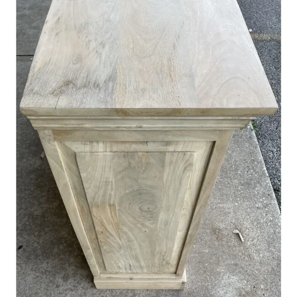Natural Wood Glass Door Sideboard - Image 4