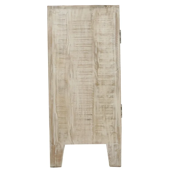 Coastal Boho Sunburst Carved 2-Door Cabinet - Image 4