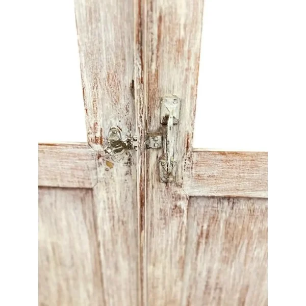 Old Farmhouse Reclaimed Storage Cabinet White Wash - Image 4