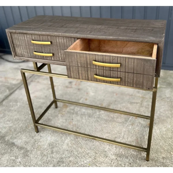 Mid-Century Modern Style Reclaimed Wood Console - Image 4