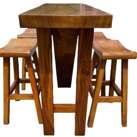 Outdoor Teak Bar Counter Set