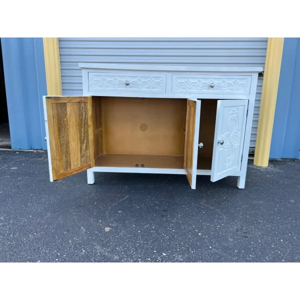 Carved White Sideboard or Dresser - Image 4