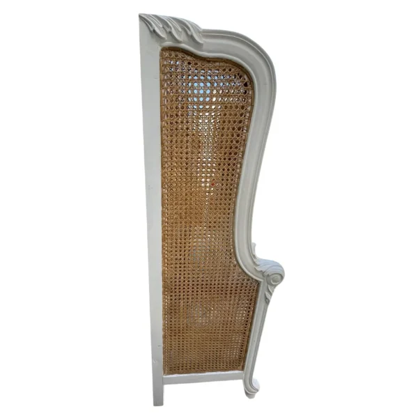French Regency Queen Cane Headboard – White Mahogany Wraparound - Image 4