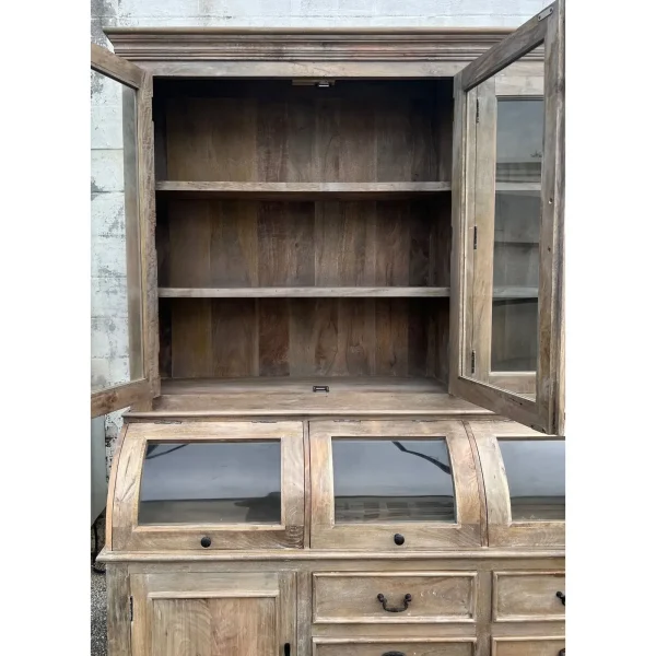 Driftwood Coastal Kitchen Pantry Hutch - Image 5